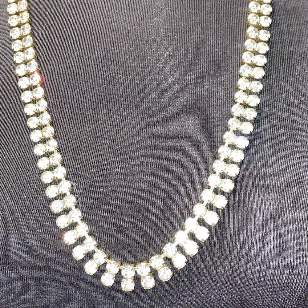 Ferrara double row Austrian rhinestone necklace - Picture 3 of 6